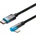 Baseus Дата кабель USB-C to Lightning 1.0m 20W 90° corner black/blue Baseus (CAVP000221)