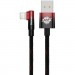 Baseus Дата кабель USB 2.0 AM to Lightning 1.0m 2.4A 90° corner black/red Baseus (CAVP000020)