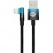 Baseus Дата кабель USB 2.0 AM to Lightning 2.0m 2.4A 90° corner black/blue Baseus (CAVP000121)