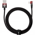 Baseus Дата кабель USB 2.0 AM to Lightning 2.0m 2.4A 90° corner black/red Baseus (CAVP000120)
