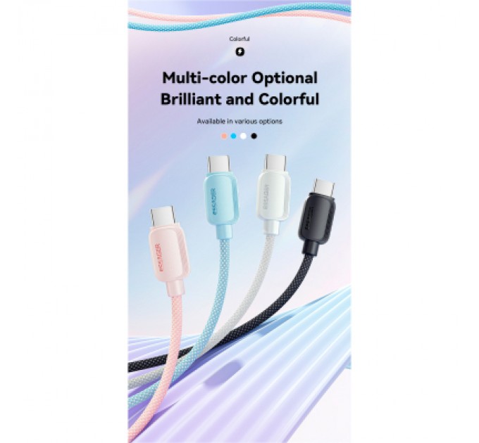 Essager Дата кабель USB-C to USB-C 2.0m 100W white Essager (EXCTT1-WLA02-P)