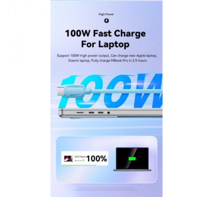 Essager Дата кабель USB-C to USB-C 2.0m 100W white Essager (EXCTT1-WLA02-P)