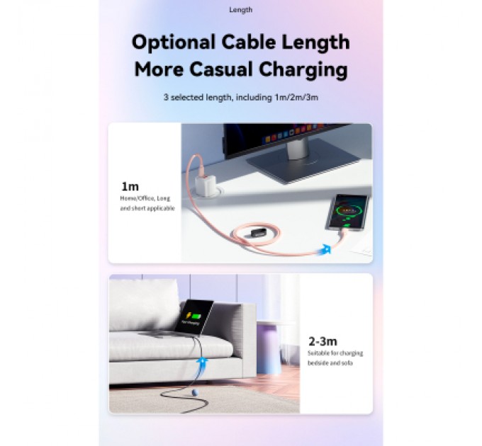 Essager Дата кабель USB-C to USB-C 2.0m 100W white Essager (EXCTT1-WLA02-P)