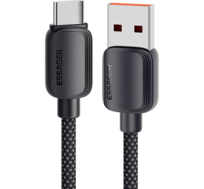 Essager Дата кабель USB 2.0 AM to USB-C 1.0m 100W black Essager (EXC7A-WL01-P)