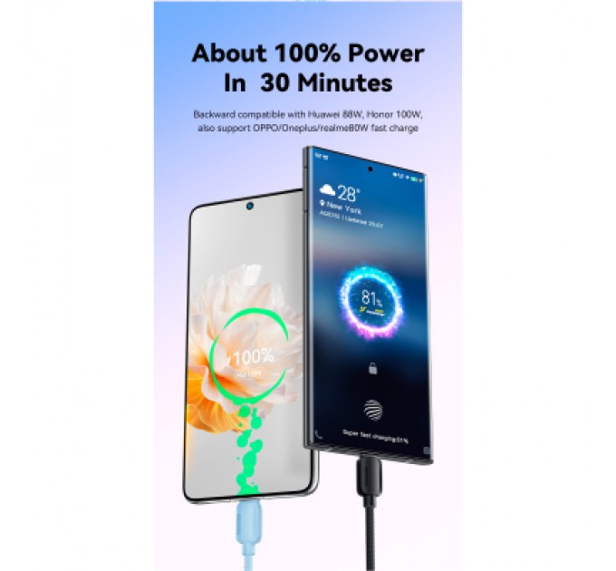 Essager Дата кабель USB 2.0 AM to USB-C 3.0m 100W black Essager (EXC7A-WLC01-P)