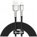 Baseus Дата кабель USB 2.0 AM to Lightning 2.0m 2.4A metal black Baseus (CALJK-B01)