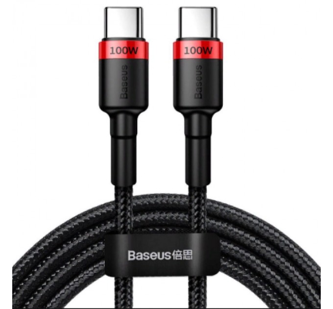 Baseus Дата кабель USB-C to USB-C 2.0m PD2.0 100W (20V/5A) red+black Baseus (CATKLF-AL91)