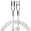 Baseus Дата кабель USB-C to USB-C 1.0m 100W metal white Baseus (CATJK-C02)