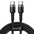 Baseus Дата кабель USB-C to USB-C 2.0m 100W 5A black-grey Baseus (CATKLF-ALG1)