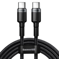 Дата кабель USB-C to USB-C 2.0m 100W 5A black-grey Baseus (CATKLF-ALG1)