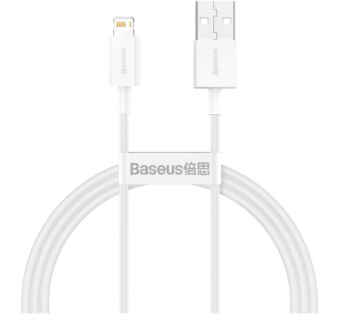 Baseus Дата кабель USB 2.0 AM to Lightning 1.0m 2.4A white Baseus (CALYS-A02)