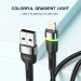 Essager Дата кабель USB 2.0 AM to Lightning 2.0m 2.4A LED black Essager (EXCL-XCDA01)