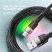 Essager Дата кабель USB 2.0 AM to Lightning 2.0m 2.4A LED black Essager (EXCL-XCDA01)