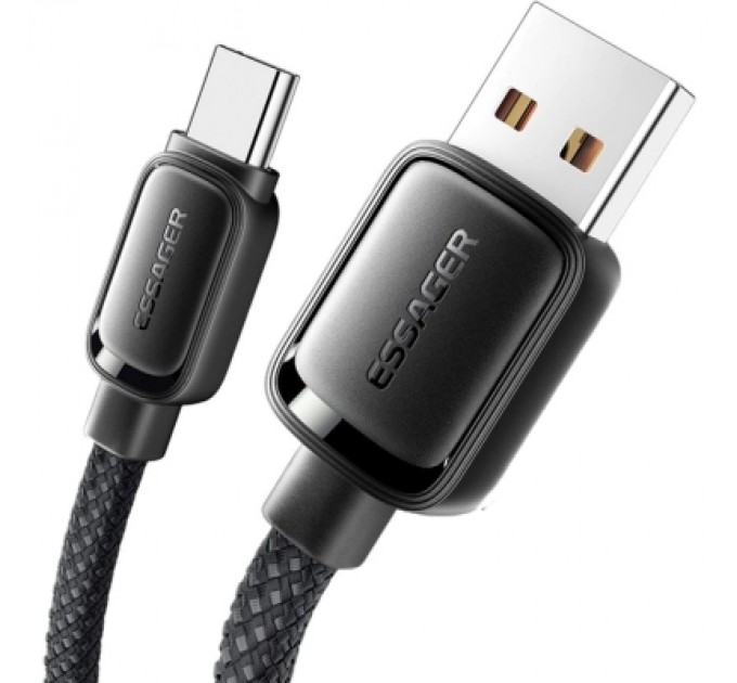 Essager Дата кабель USB 2.0 AM to USB-C 1.0m 7A black Essager (EXCT-TD01-P)