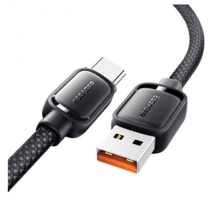 Essager Дата кабель USB 2.0 AM to USB-C 1.0m 7A black Essager (EXCT-TD01-P)