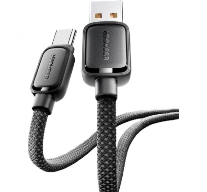 Essager Дата кабель USB 2.0 AM to USB-C 1.0m 7A black Essager (EXCT-TD01-P)