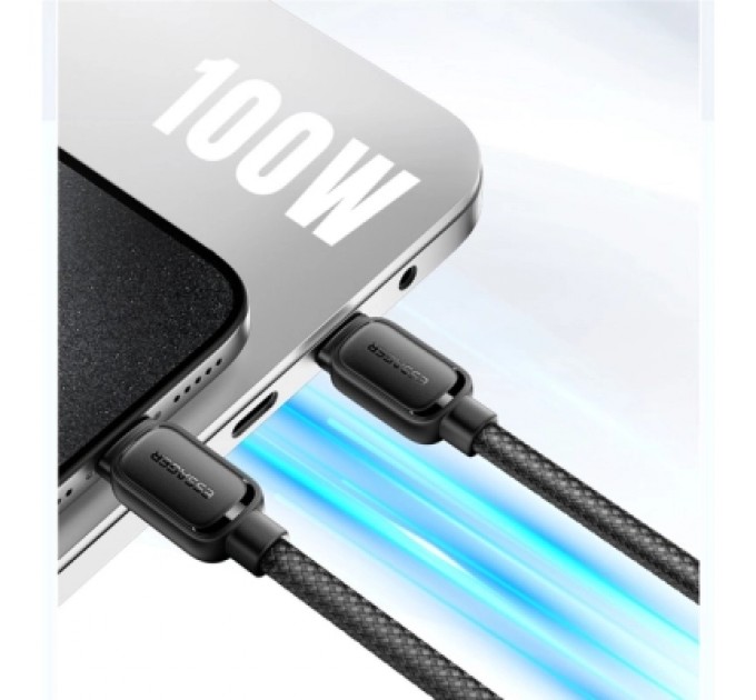 Essager Дата кабель USB-C to USB-C 1.0m 100W black Essager (EXCTT1-TD01-P)