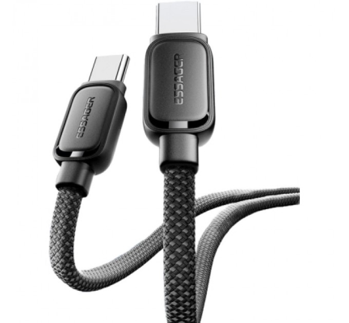 Essager Дата кабель USB-C to USB-C 1.0m 100W black Essager (EXCTT1-TD01-P)