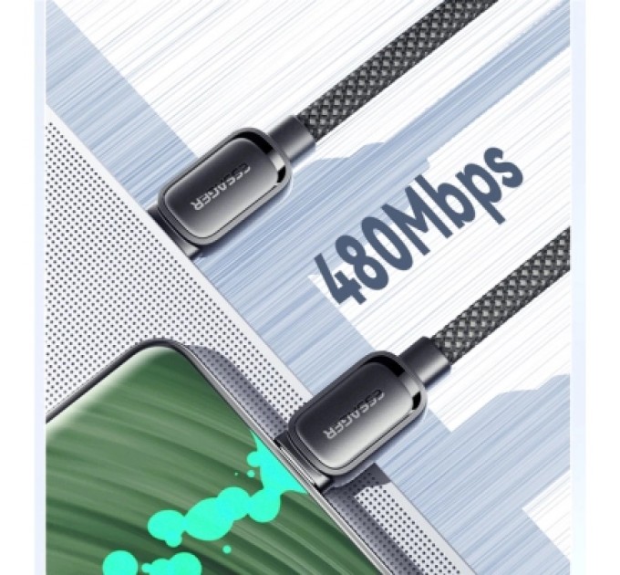 Essager Дата кабель USB-C to USB-C 1.0m 100W black Essager (EXCTT1-TD01-P)