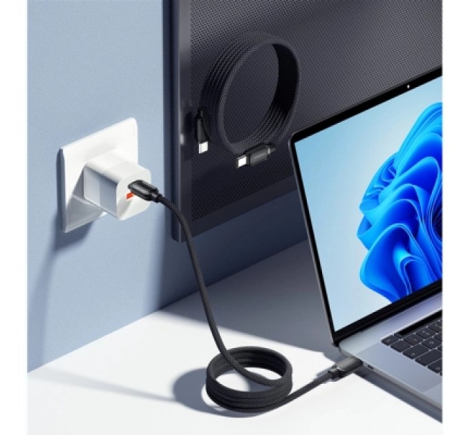 Essager Дата кабель USB-C to USB-C 1.0m 100W black Essager (EXCTT1-TD01-P)