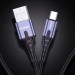 Essager Дата кабель USB 2.0 AM to USB-C 2.0m 3A LED black Essager (EXCT-XGA0G)