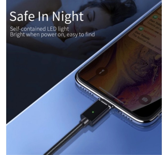 Essager Дата кабель USB 2.0 AM to Micro 5P 1.0m Magnetic black Essager (EXCCXM-ML01)