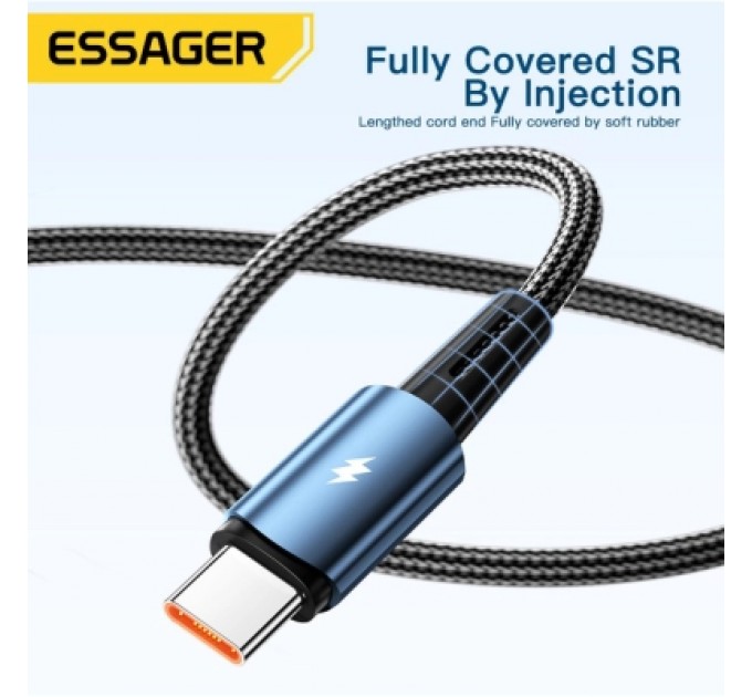 Essager Дата кабель USB 2.0 AM to USB-C 1.0m 120W blue Essager (EXC120-CG03-P)