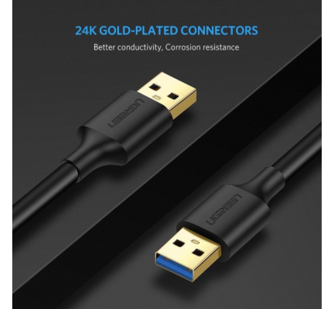 Ugreen Дата кабель USB 3.0 AM/AM 1.0m US128 black Ugreen (10370)