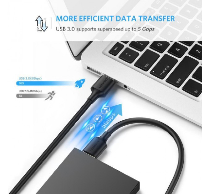 Ugreen Дата кабель USB 3.0 AM/AM 1.0m US128 black Ugreen (10370)
