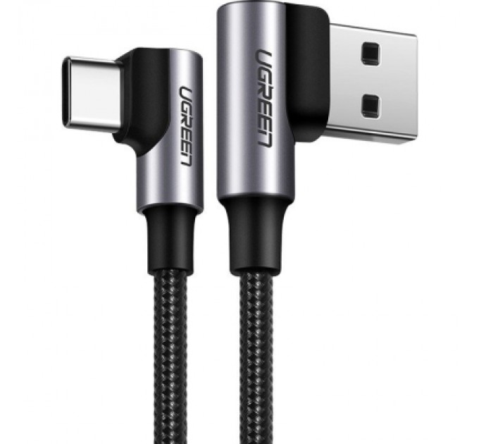 Ugreen Дата кабель USB 2.0 AM to USB-C 0.5m 3A 90° corner US176 black Ugreen (20855)