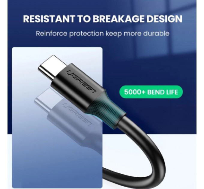 Ugreen Дата кабель USB 3.0 AM to USB-C 0.5m 3A US184 black Ugreen (20881)