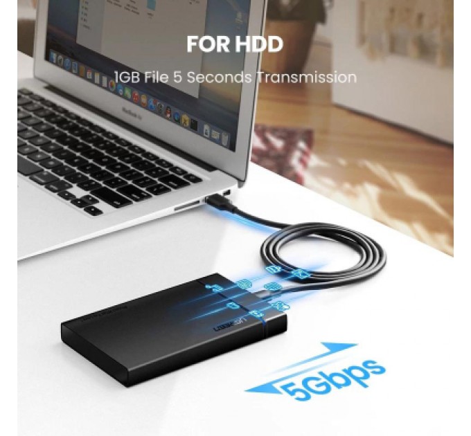 Ugreen Дата кабель USB 3.0 AM to USB-C 0.5m 3A US184 black Ugreen (20881)