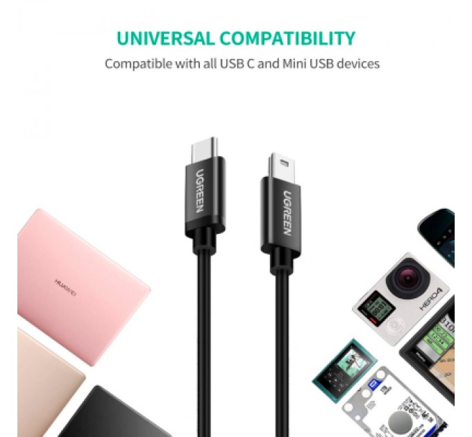 Ugreen Дата кабель USB-C 2.0 AM to Mini 5P 1.0m US242 black Ugreen (50445)