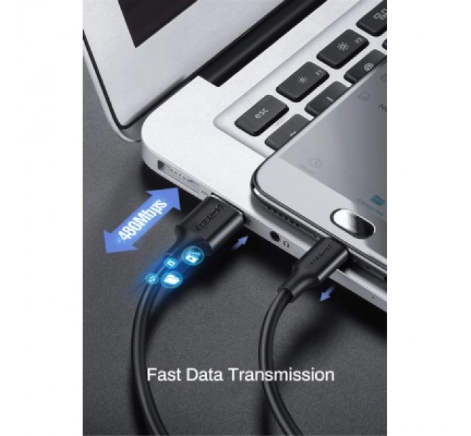 Ugreen Дата кабель USB 2.0 AM to Micro 5P 0.25m 2A US289 black Ugreen (60134)