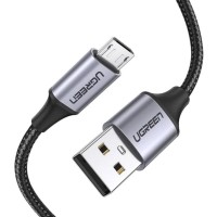 Дата кабель USB 2.0 AM to Micro 5P 1.5m 2A US290 black Ugreen (60147)