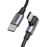 Дата кабель USB-C 2.0 to USB-C 1.0m 90° corner US334 black Ugreen (70643)