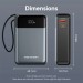 Vention Батарея універсальна Vention 20000mAh 65W 3A PD, QC/3.0, USB-A, Type-C OUT, with Built-in USB-C Cable, LED Display (FHYB0)
