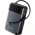 Vention Батарея універсальна Vention 20000mAh 65W 3A PD, QC/3.0, USB-A, Type-C OUT, with Built-in USB-C Cable, LED Display (FHYB0)