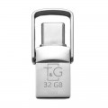 T&G Флеш-накопичувач USB 2.0 32GB Type-C T&G 104 Metal Series Silver (TG104TC-32G)