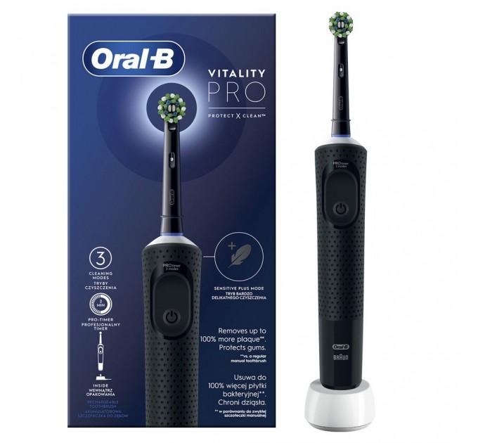 Braun Зубна електрощітка Braun Oral-B Vitality D103.413.3 Pro Protect X Clean Cross Action Black