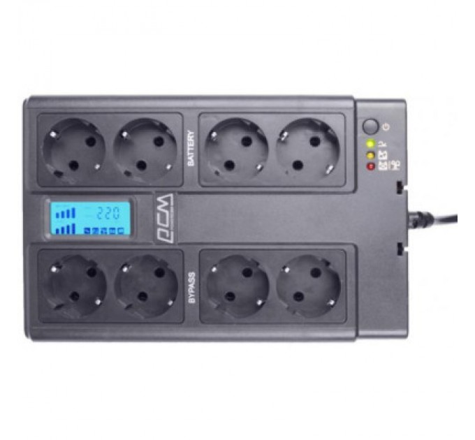 Powercom Пристрій безперебійного живлення Powercom CUB-850N LCD