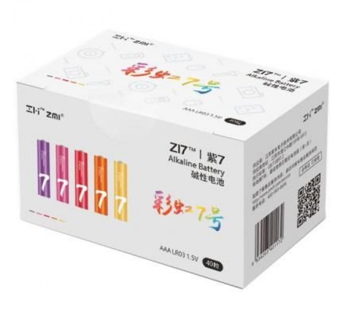 ZMI Батарейка ZMI ZI7 Rainbow AAA batteries * 40 (AA740)