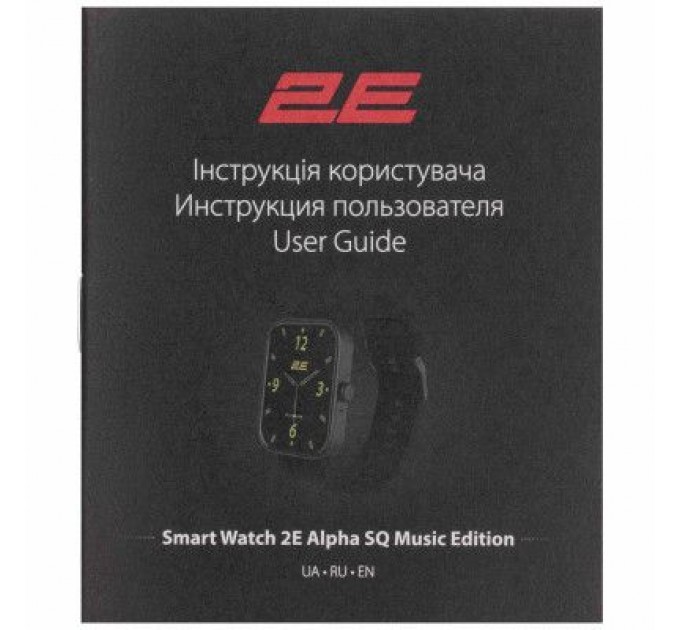 2E Смарт-годинник 2E Alpha SQ Music Edition 46mm Black (2E-CWW40BK)