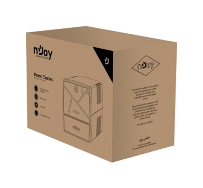 nJoy Джерело безперебійного живлення NJOY Keen 2000 (UPLI-LI200KU-CG01B) Lin.int., AVR, 4 x евро, USB, пластик