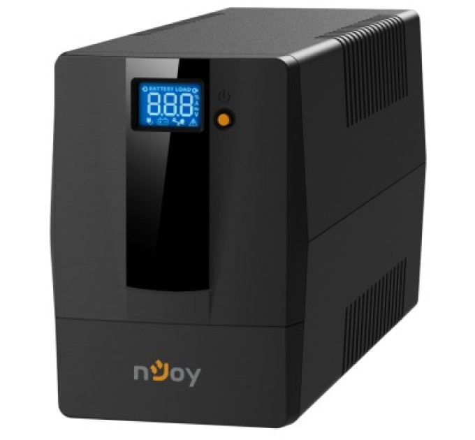 nJoy Джерело безперебійного живлення NJOY Horus Plus 600 (PWUP-LI060H1-AZ01B) Lin.int., AVR, 2 x евро, USB, LCD, пластик