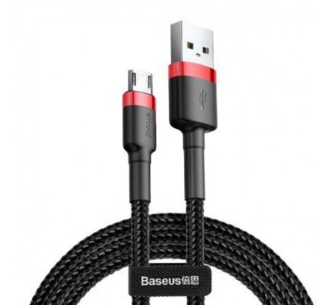 Baseus Дата кабель USB 2.0 AM to Micro 5P 1.0m Cafule 2.4A red+black Baseus (CAMKLF-B91)