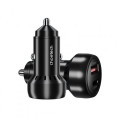 Choetech Автомобильное зарядное устройство Choetech (1USB Type C; 1USB) 60W PD3.0 QC3.0 Black (TC0014)