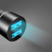 SkyDolphin Автомобільний зарядний пристрій SkyDolphin SZ02 Aluminium (2USB, 2.4A) Black (AZP-000074)