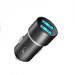 SkyDolphin Автомобільний зарядний пристрій SkyDolphin SZ02 Aluminium (2USB, 2.4A) Black (AZP-000074)