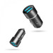 SkyDolphin Автомобильное зарядное устройство SkyDolphin SZ02L Aluminium (2USB, 2.4A) Black (AZP-000071) + кабель Lightning